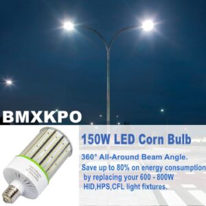 BMXKPO 150W LED Corn Lights,E39 Mogul Base Led Bulb 6000K Cool White Commercial Grade Corn Light Bulbs for Warehouse Parking Lots High Bay Street Light