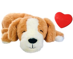 calmeroos puppy heartbeat toys calming separation anxiety relief toys for dogs heartbeat simulator in a soft comforting pillow pet plush