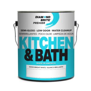 Diamond Brite Paint Kitchen & Bathroom 1 Gallon White Semi Gloss Latex Paint 40500-1