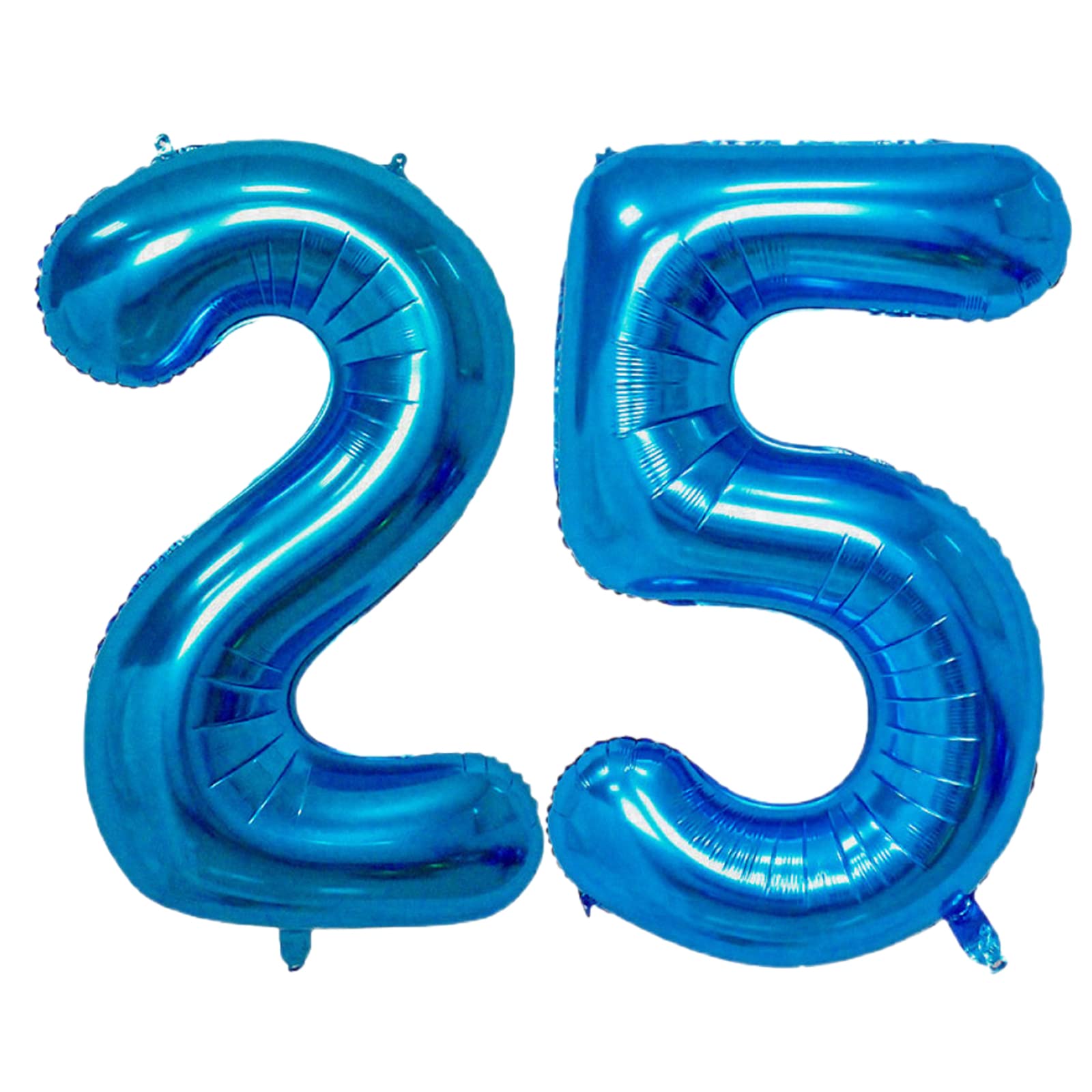 Number 25 Balloons 32 inch Digital Balloon Alphabet 25th Birthday Balloons Digit 25 Helium Balloons Big Balloons for Birthday Party Supplies Wedding Bachelorette Bridal Shower, Blue Number 25