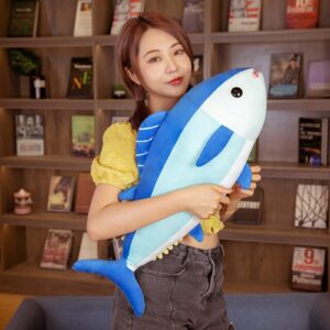 TONGMAN 3D Giant Bluefin Tuna Cushion Pillow Plush PillowStuffed Animal Toy Pillow for Home Decoration Gifts, Plush Toy (25.5 inches / 65 cm)