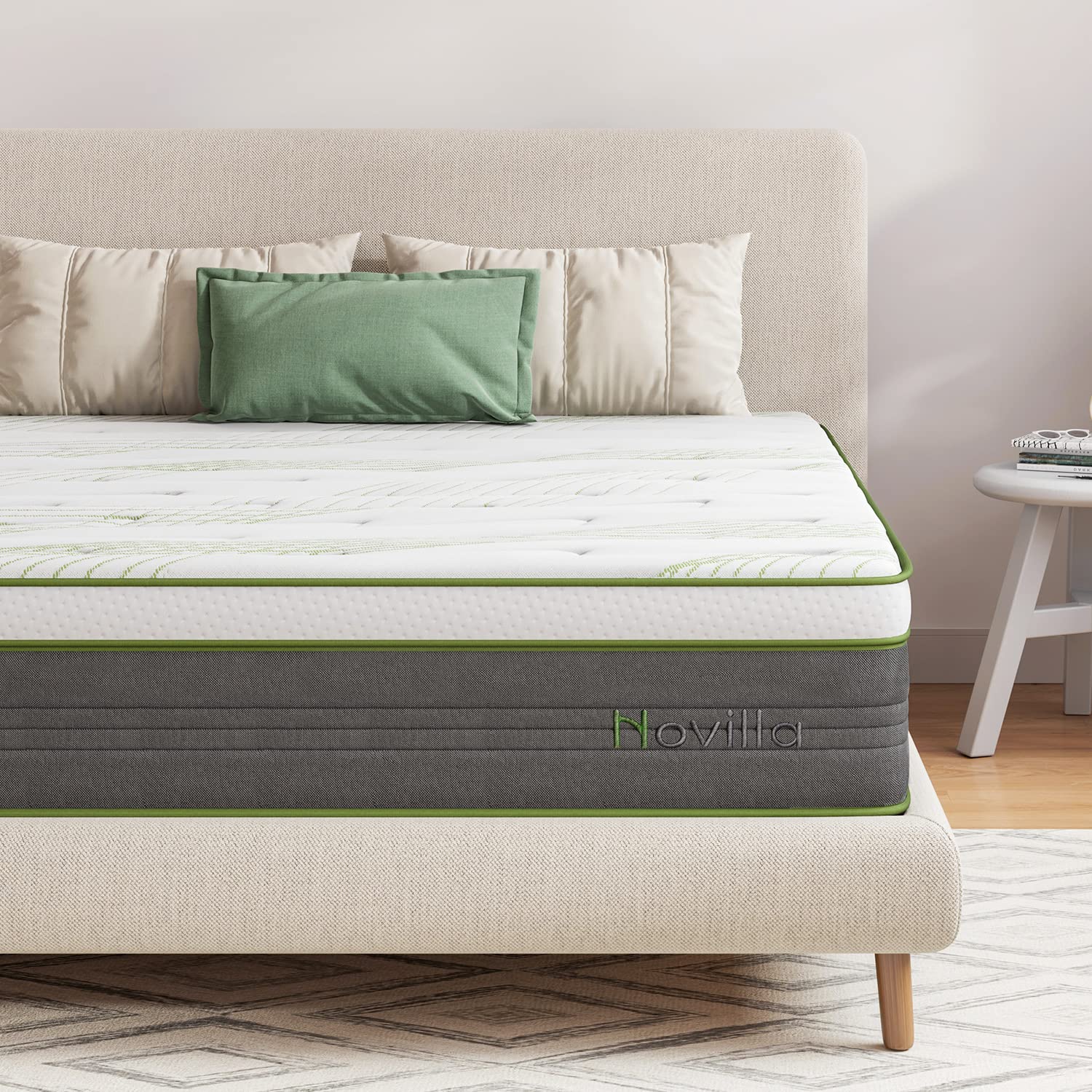 Novilla Twin Size Mattress, 10 Inch Hybrid Mattress in a Box with Individually Wrapped Pocket Coils & Memory Foam, Supportive & Pressure Relief, Breathable Mattresses Twin,Medium Firm, vigour