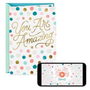 hallmark personalized video birthday card, you are amazing (record your own video greeting)