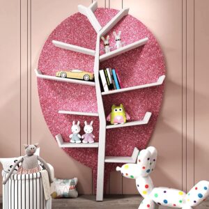 FunStick Pink Glitter Wallpaper Stick and Peel for Girls Bedroom Pink Glitter Contact Paper Decorative Fabric Wallpaper Peel and Stick Sparkle Self Adhesive Wallpaper for Cabinets Crafts 15.8"x78.8"