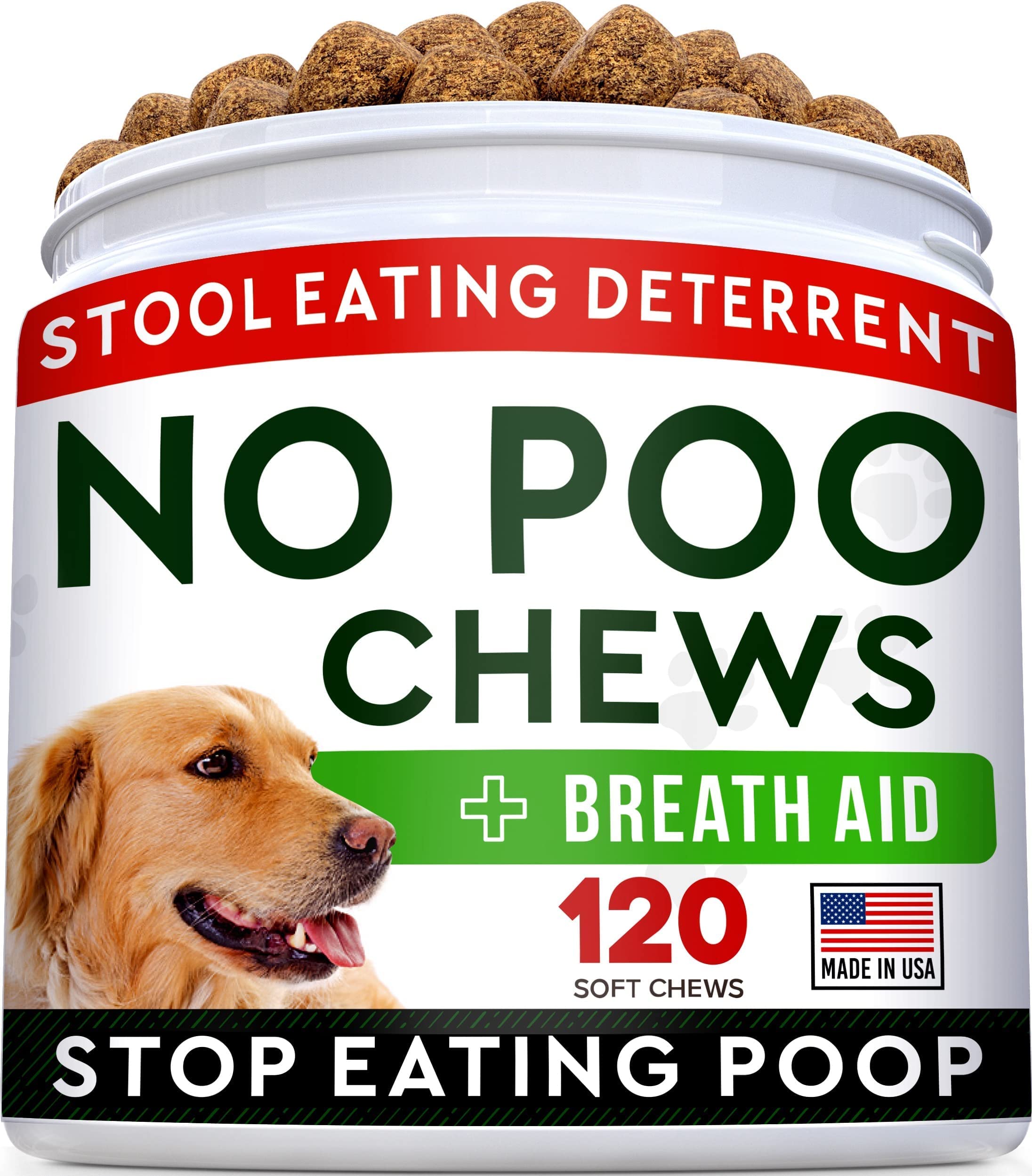 No Poo Treats + Dog Probiotics for Picky Eaters Bundle - No Poop Eating for Dogs + Chewable Fiber Supplement - Digestive Enzymes + Prebiotics - Coprophagia Stool Eating Deterrent + Improve Immunity