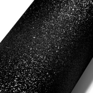 stickyart black glitter wallpaper peel and stick sparkle wallpaper roll self adhesive glitter contact paper for cabinets removable glitter fabric wallpaper decorative bedroom accent walls 15.8"x78.7"