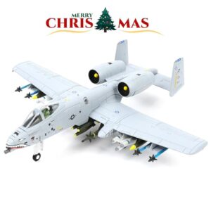 NUOTIE 1/100 A-10 Attack Pre-Build Diecast Metal Aircraft Model Kits Thunderbolt II (Warthog) VX-23 Replica Military for Display Collection or Gift