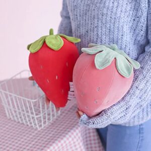 Cute Fruit Kids Pillow Stuffed Strawberry Plush Pillows Super Soft Girls Pillows Cushion Seat for Kids Toys (Red,7.8"/20cm) 1 Count (Pack of 1)