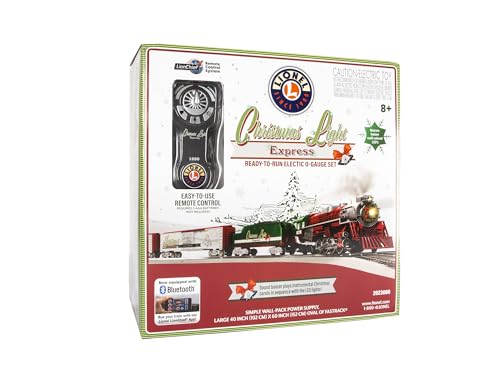 Lionel Christmas Light Express LionChief 5.0 Electric O Gauge Train Set with Bluetooth & Remote