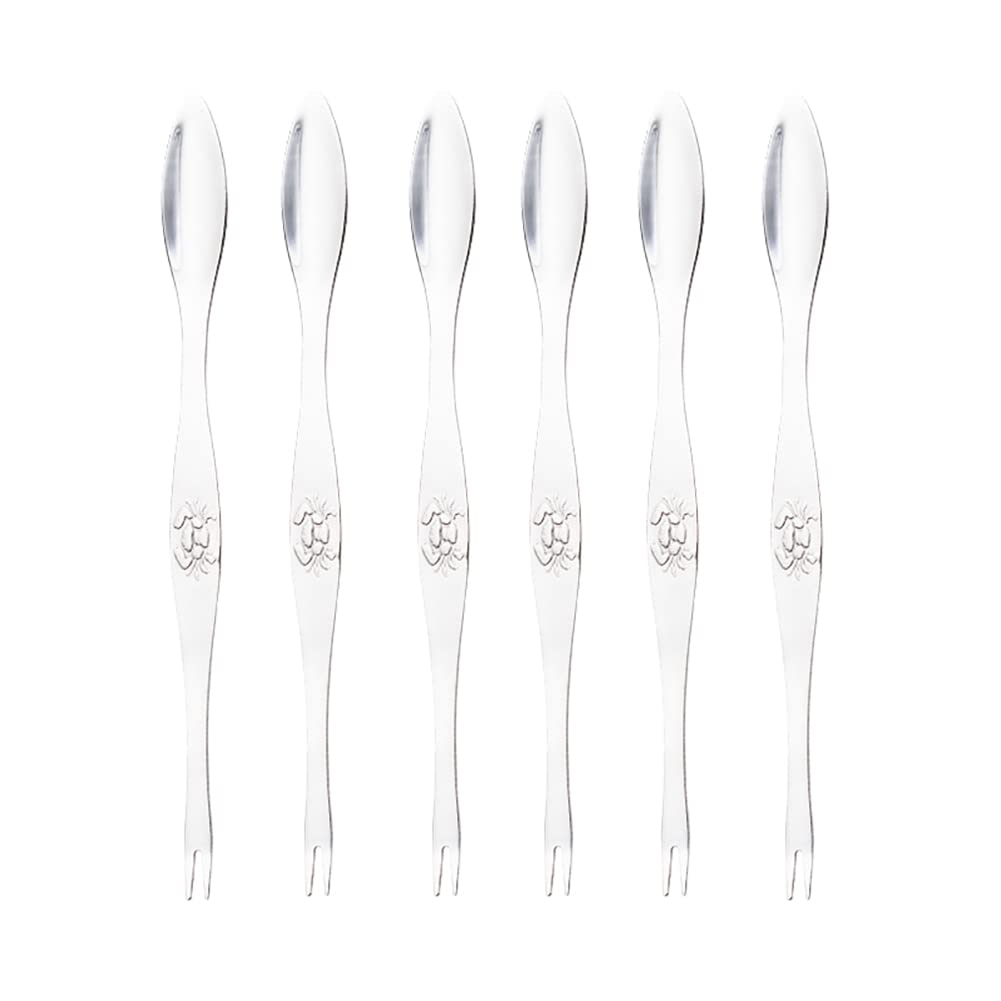 UUYYEO 6 Pcs Stainless Steel Seafood Forks Lobster Crab Spoon Kitchen Picnic Seafood Tools for Crab and Lobster