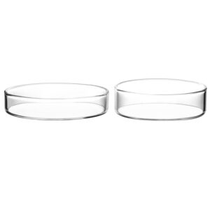 QWORK Glass Petri Dish Petri Plates with Lid, Thicken, 60mm x 18mm, 5 Pack