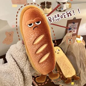 CmfyArt Creative Cute Novelty Funny Face Simulation Real Food Theme Toast Hotdog Bread Character Soft Stuffed Surface Clothes Zipper Pencil Box Pencil Case Pencil Holder Pouch -Hotdog