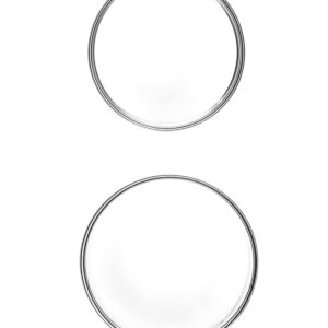 QWORK Glass Petri Dish Petri Plates with Lid, Thicken, 60mm x 18mm, 5 Pack