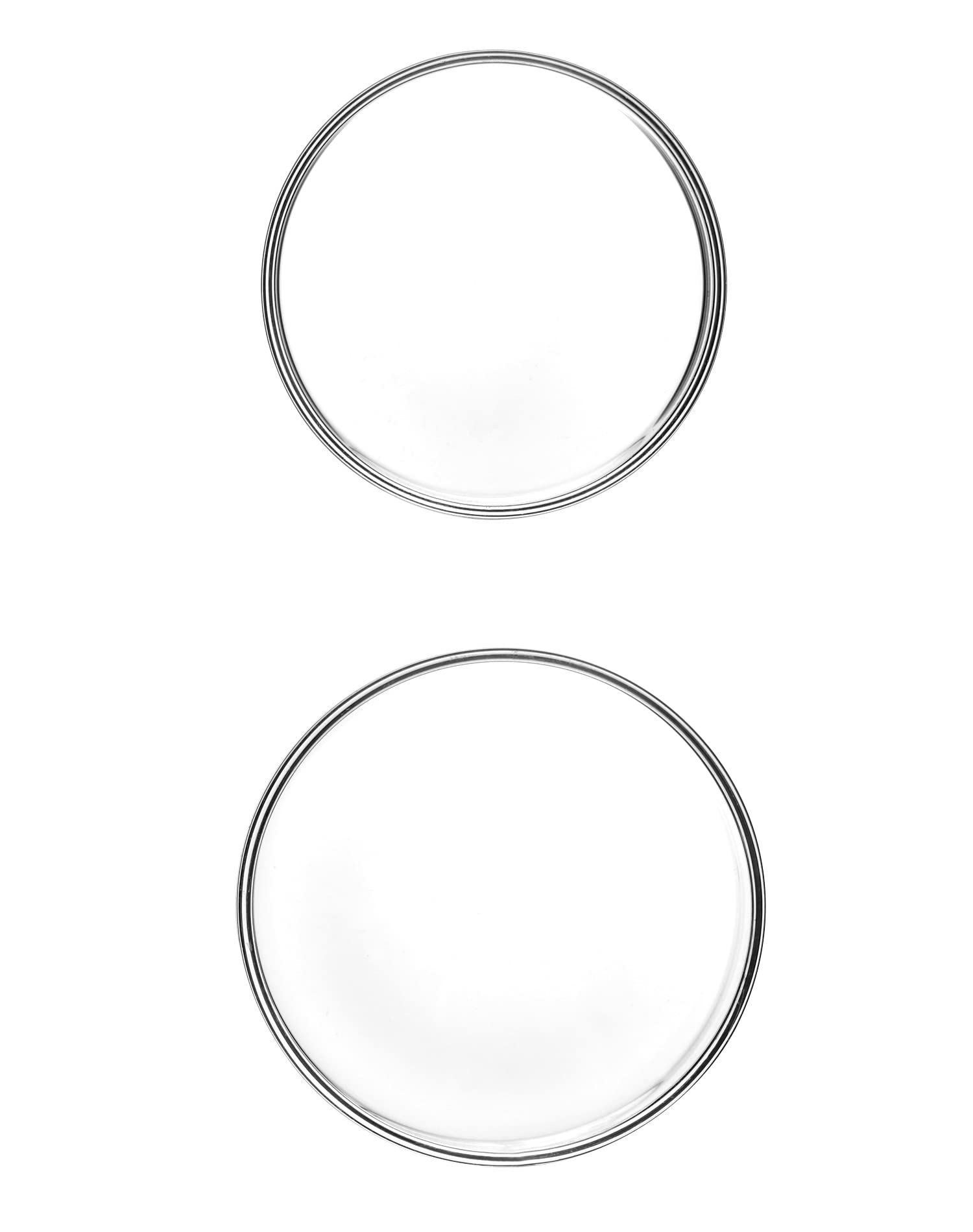 QWORK Glass Petri Dish Petri Plates with Lid, Thicken, 60mm x 18mm, 5 Pack