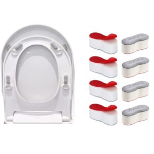 8 pieces bidet toilet seat bumpers height-increasing pads universal toilet seat buffer with strong adhesive rubber bumpers pads replacement for home hotel hospital school