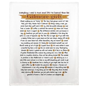 SXCEN Sherpa Fleece Throw Blanket for Couch Learned from Gilmore Girls About Life Quotation Thick Fuzzy Warm Soft Throws for Sofa, 50x60 Inches