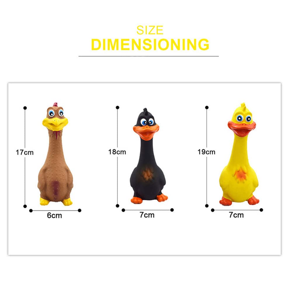 SLAGMALE Pets Dog Toys Screaming Chicken Squeeze Sound Toy Dog Squeaker Chew Training Toy for Medium and Small Dogs (Yellow)