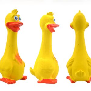 SLAGMALE Pets Dog Toys Screaming Chicken Squeeze Sound Toy Dog Squeaker Chew Training Toy for Medium and Small Dogs (Yellow)