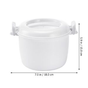 OSALADI Portable Rice Cooker Microwave Rice and Pasta Cooker Rice Steamer Microwave Food Container for Vegetables Soups Dishwasher Safe 1-2L