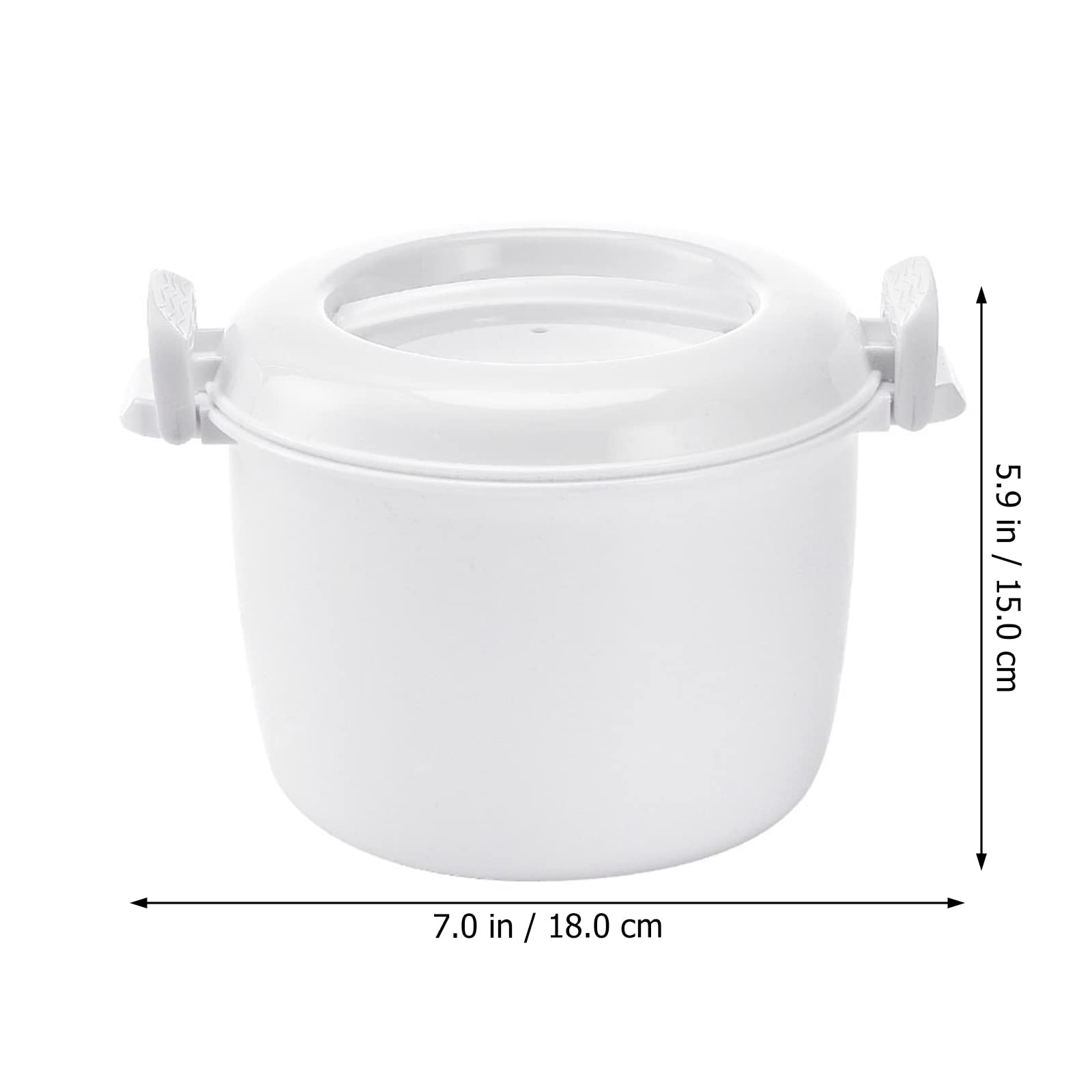 OSALADI Portable Rice Cooker Microwave Rice and Pasta Cooker Rice Steamer Microwave Food Container for Vegetables Soups Dishwasher Safe 1-2L