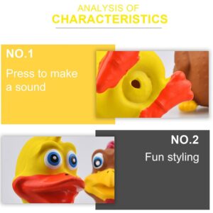 SLAGMALE Pets Dog Toys Screaming Chicken Squeeze Sound Toy Dog Squeaker Chew Training Toy for Medium and Small Dogs (Brown)