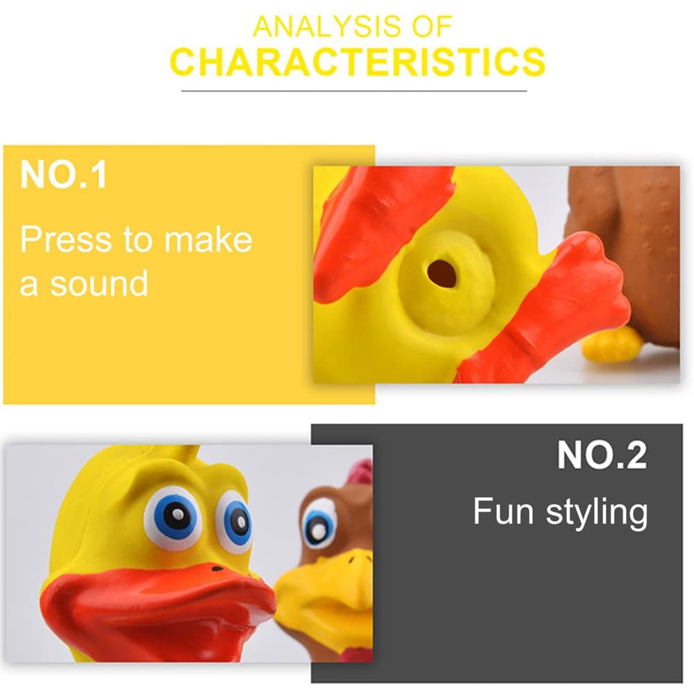 SLAGMALE Pets Dog Toys Screaming Chicken Squeeze Sound Toy Dog Squeaker Chew Training Toy for Medium and Small Dogs (Yellow)