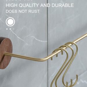 Mewuthede Brass S Hooks S-Shaped Hook, 10 Pcs Heavy Duty S Hooks for Hanging Kitchen Pots and Pans, Office, Bathroom, Closet, Outdoor, Widely Used