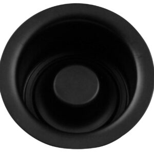 Westbrass CO2196-62 Combo Pack 3-1/2" Post Style Large Basket Strainer and Extra-Deep Collar Kitchen Sink Waste Disposal Flange with Stopper, Matte Black