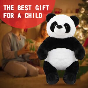 FFxiong 16" Panda Bear Stuffed Animal Plush Toy Cute Soft Body Doll Panda Pillow Kawaii Giant Panda, Gift for Kids Boy Girl Birthday Valentines Christmas