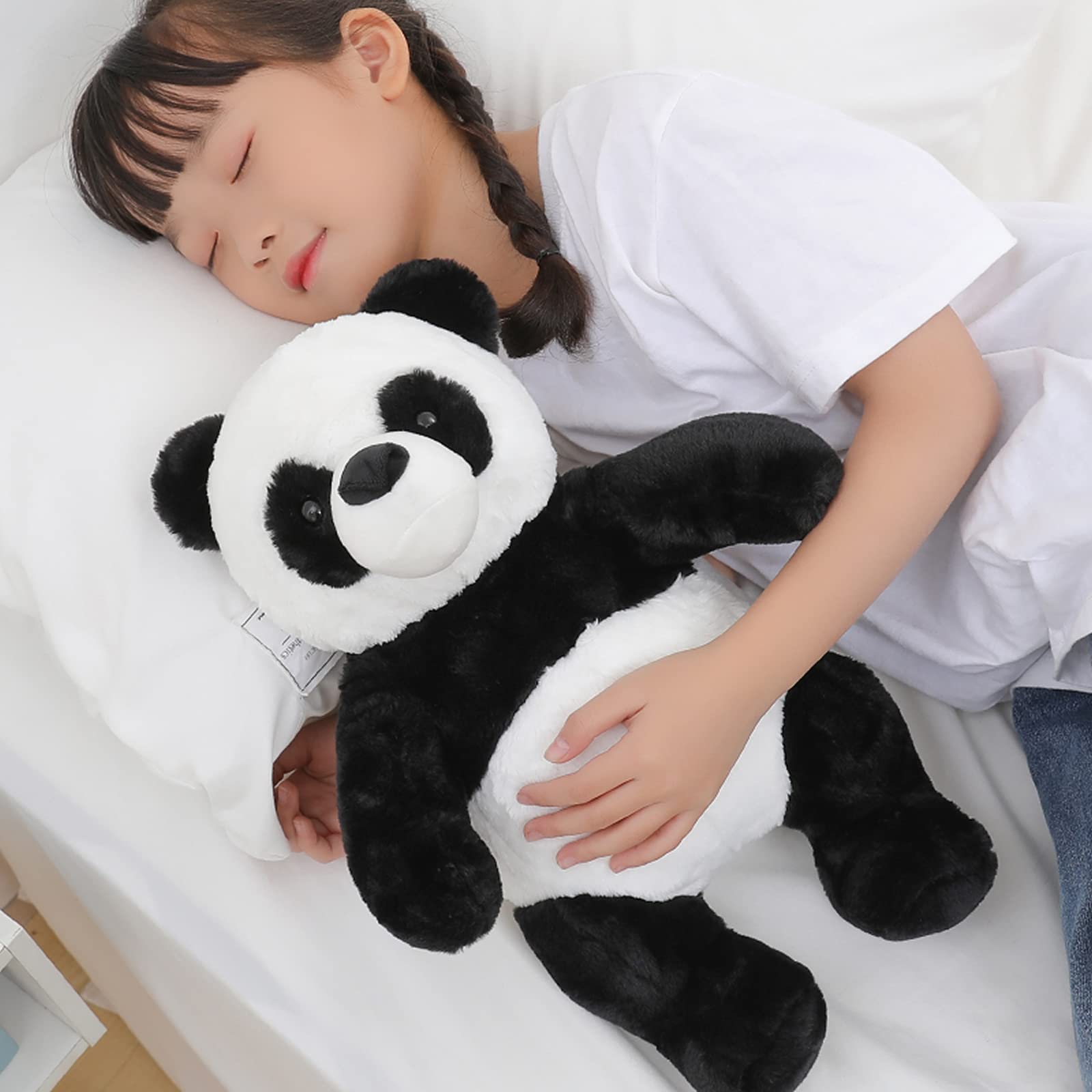 FFxiong 16" Panda Bear Stuffed Animal Plush Toy Cute Soft Body Doll Panda Pillow Kawaii Giant Panda, Gift for Kids Boy Girl Birthday Valentines Christmas