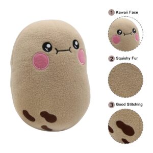 7.8'' Kawaii Potato Plush Toy Soft Food Stuffed Animals Plushie Pillow Toys Doll (7.8'', Primary Color)