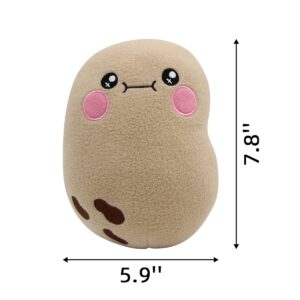 7.8'' Kawaii Potato Plush Toy Soft Food Stuffed Animals Plushie Pillow Toys Doll (7.8'', Primary Color)