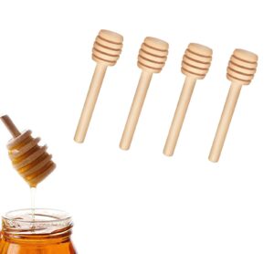 iceyli wooden honey mixing stirrer 4 pcs 3 inch mini honey dipper sticks honey comb stick honey spoon collecting dispensing drizzling jam