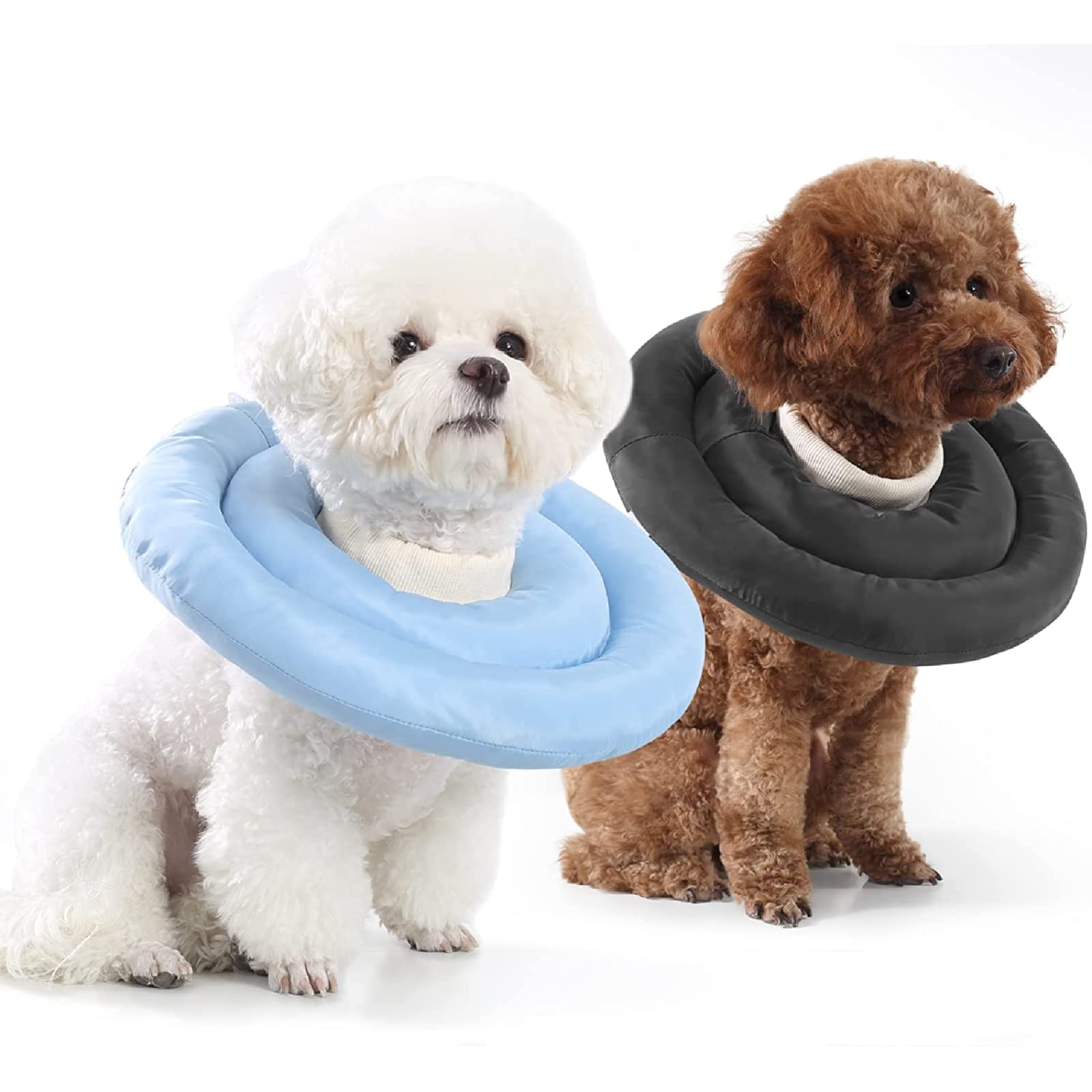 ANWA Soft Dog Cone for Small Dogs, Adjustable Dog Cone Alternative After Surgery, Waterproof Dog Recovery Collar for Small and Medium Dogs