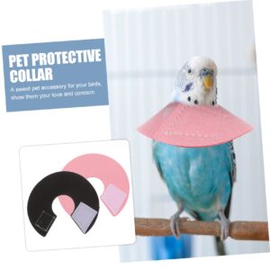 Hemobllo 2Pcs Bird bite Collar Parrot Neck Cone Puppy Collars for Small Puppies Parrot Recovery Cone Bird Recovery Collar Cockatiel -Biting Neck Ring Xuan Feng Fur Collar Korean Velvet