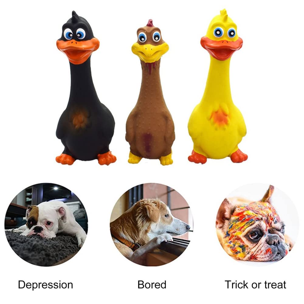 SLAGMALE Pets Dog Toys Screaming Chicken Squeeze Sound Toy Dog Squeaker Chew Training Toy for Medium and Small Dogs (Yellow)