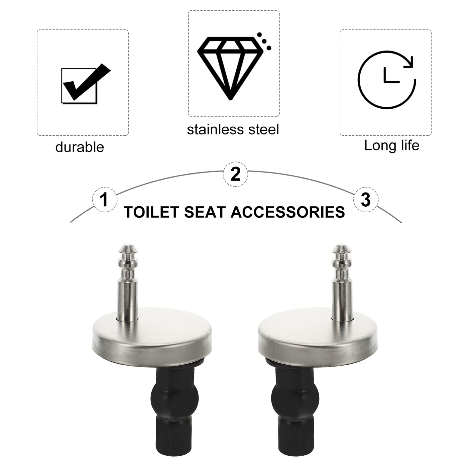 Toilet Seat Replacement Bidet Parts: 2pcs Seat Hinge Replacement Toilet Seat Screws Cover Top Fix Nuts Screws Mount Seat Hardware - Toilet Seat Hinge Fixings Nuts