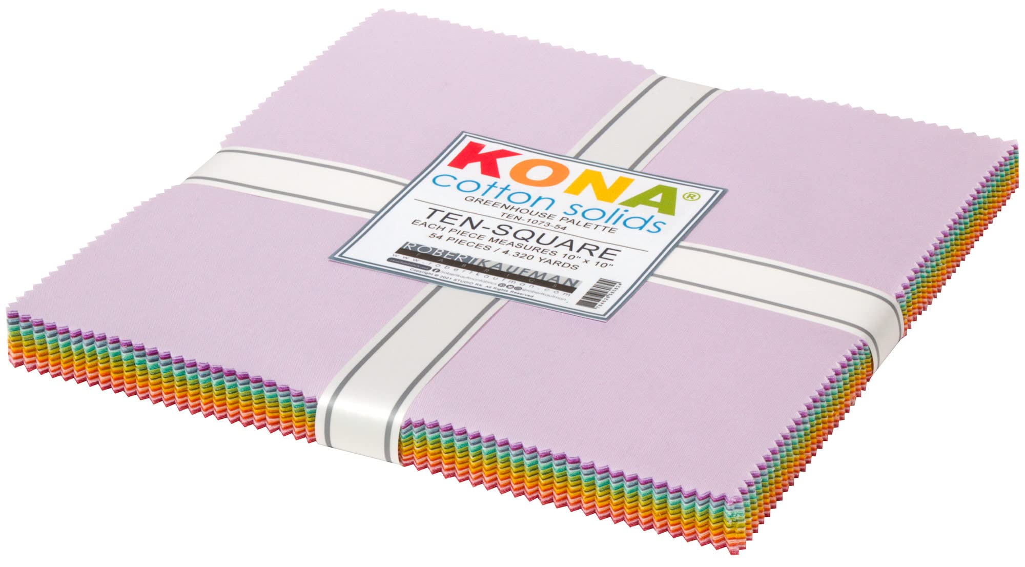 Kona Cotton Solids Greenhouse Ten Square 54 10-inch Squares Layer Cake Robert Kaufman TEN-1073-54