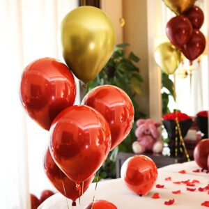 Graduation Decorations Red Gold 2024/Red Gold Graduation Party Decorations 2024 USC/Red Gold Balloons of 30pcs for Birthday Party/Christmas/Picnic Party Red Gold