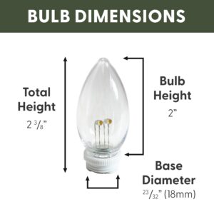 612 Vermont Plastic Shatterproof Ultra-Bright LED Window Candle Replacement Bulbs (VT-9222-4R-W, Pack of 4)