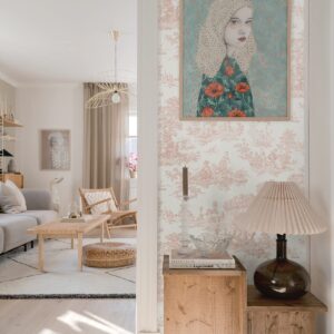 NextWall Chateau Toile Peel and Stick Wallpaper (Blush)