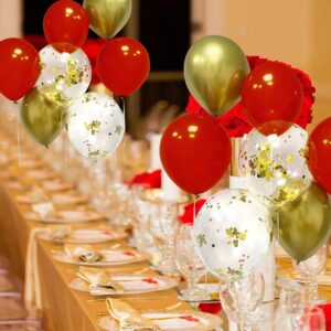 Graduation Decorations Red Gold 2024/Red Gold Graduation Party Decorations 2024 USC/Red Gold Balloons of 30pcs for Birthday Party/Christmas/Picnic Party Red Gold