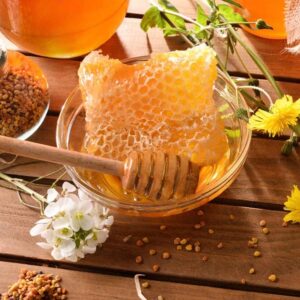 ICEYLI Wooden Honey Mixing Stirrer 4 Pcs 3 Inch Mini Honey Dipper Sticks Honey Comb Stick Honey Spoon Collecting Dispensing Drizzling Jam