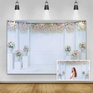 yeele 10x6.5ft wedding backdrop pink flower white wall photography background valentine's day wedding bridal party decoration anniversary ceremony decor photo banner portrait shooting photo booth prop