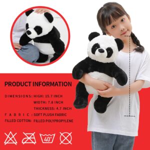 FFxiong 16" Panda Bear Stuffed Animal Plush Toy Cute Soft Body Doll Panda Pillow Kawaii Giant Panda, Gift for Kids Boy Girl Birthday Valentines Christmas