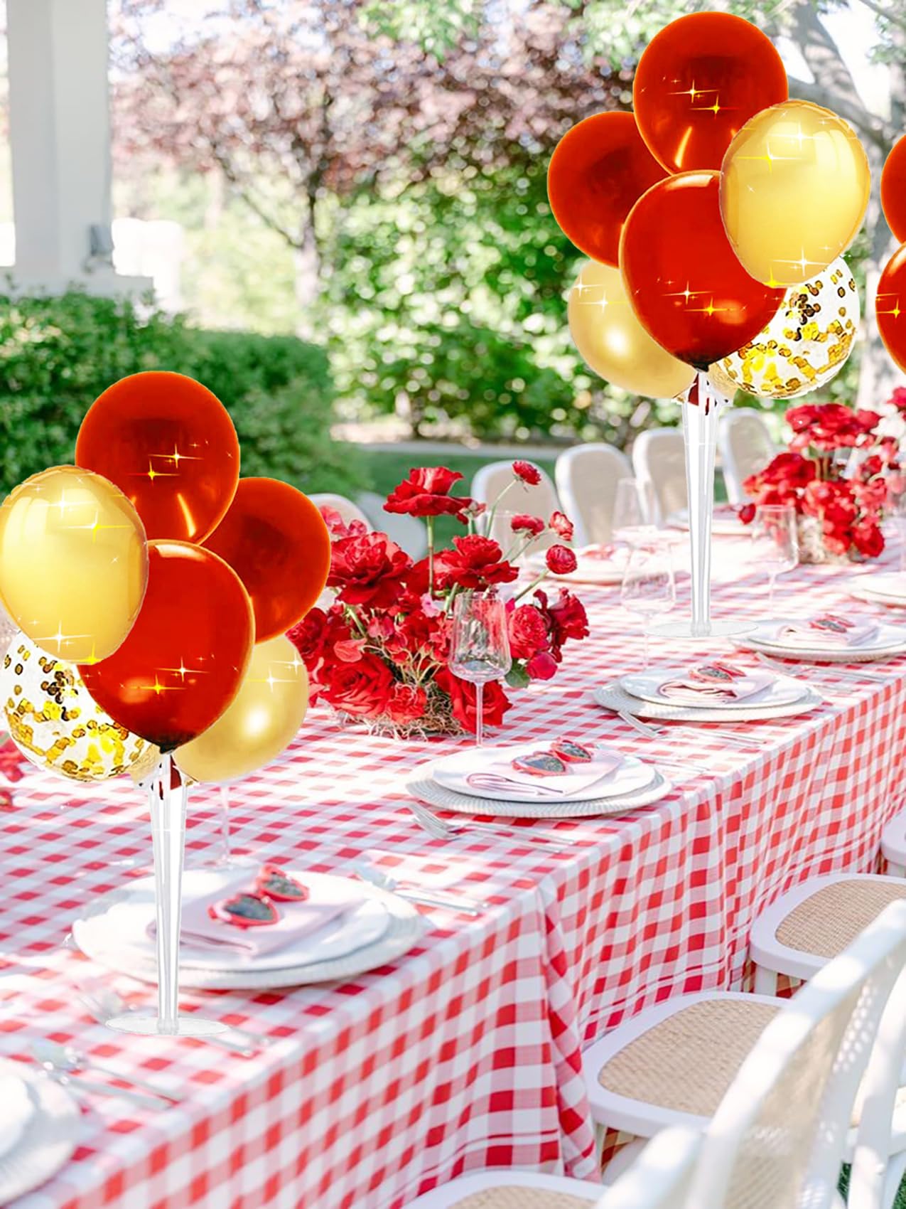 Graduation Decorations Red Gold 2024/Red Gold Graduation Party Decorations 2024 USC/Red Gold Balloons of 30pcs for Birthday Party/Christmas/Picnic Party Red Gold