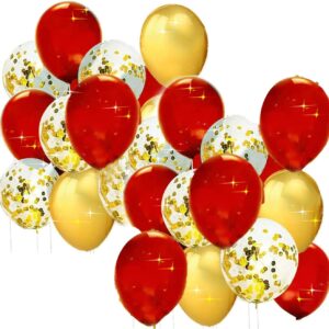 Graduation Decorations Red Gold 2024/Red Gold Graduation Party Decorations 2024 USC/Red Gold Balloons of 30pcs for Birthday Party/Christmas/Picnic Party Red Gold