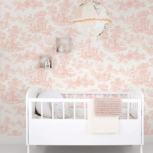 NextWall Chateau Toile Peel and Stick Wallpaper (Blush)