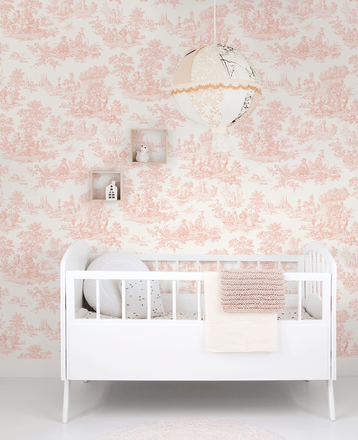 NextWall Chateau Toile Peel and Stick Wallpaper (Blush)