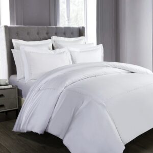 Hotel Grand Tencel Cotton Blend Duvet Set White Full - Queen 3 Piece